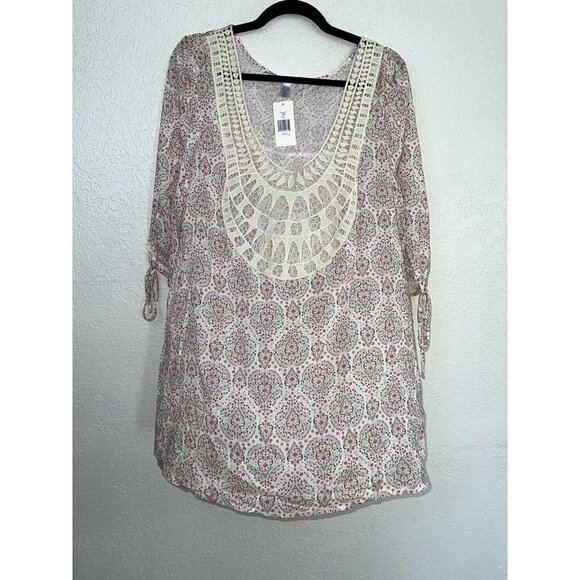 EBERJEY Anthropologie Coverup Dress $189 Beach Timba Dawn S/M NWTS Floral X1 - Picture 8 of 15